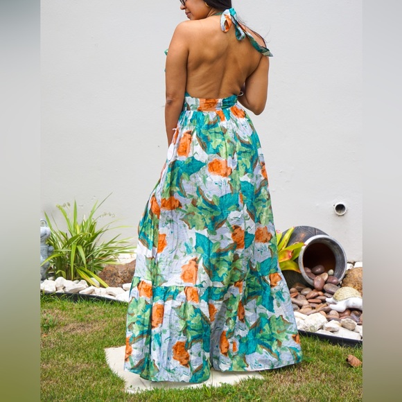 Spring Florals Ruffle Maxi Dress - Picture 2 of 2